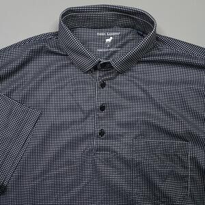 Horn Legend Black White Check Golf Polo Shirt Preppy Breathable Wicking Large